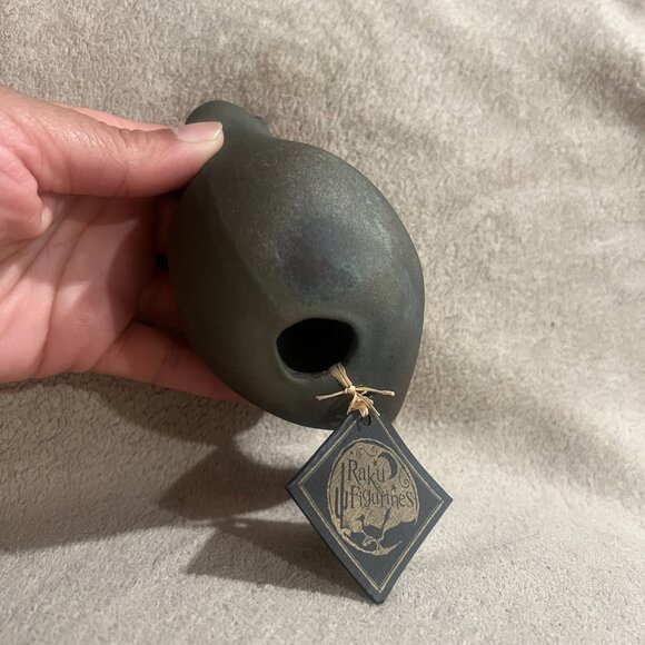 Artist Signed Iridescent Raku Pottery Quail sculpture figurine bird - Picture 12 of 14